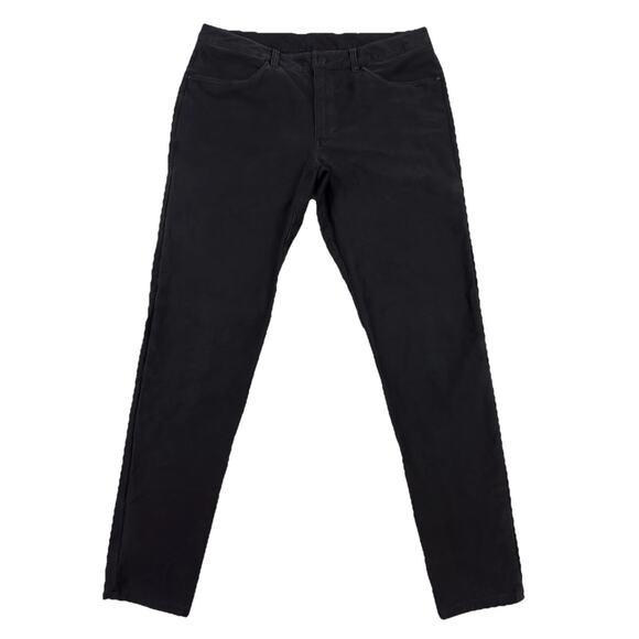 Lululemon ABC Pants Mens 36x32 Black Utilitech Canvas Slim Fit - Picture 1 of 11